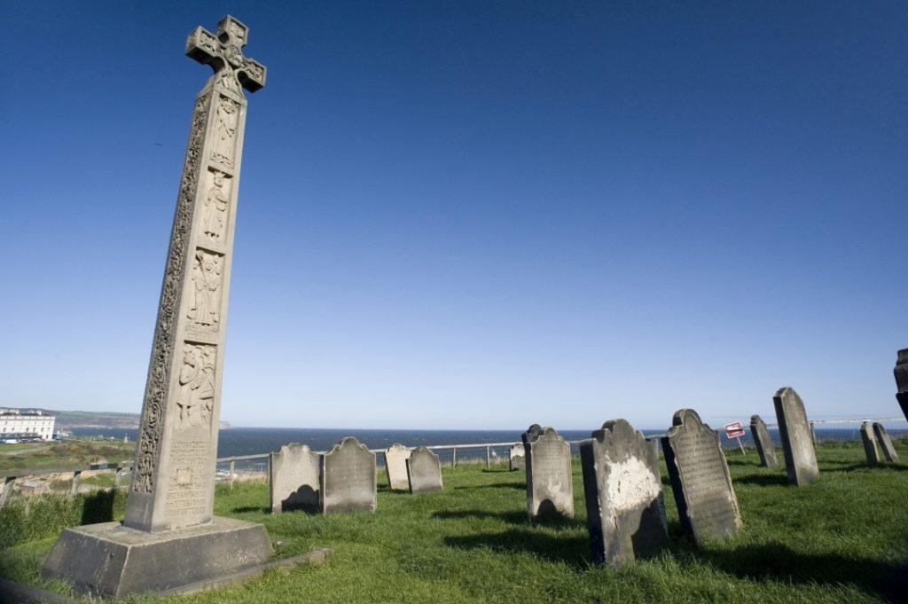 Caedmons Cross at Whitby Abbey